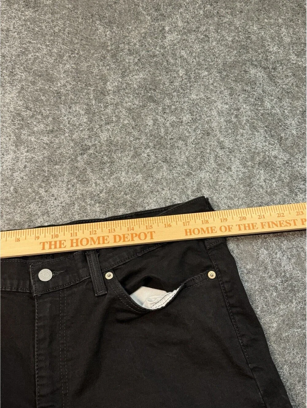 Levis 514 Straight Jeans Mens 38x30 Black Stretch Denim Casual Pants